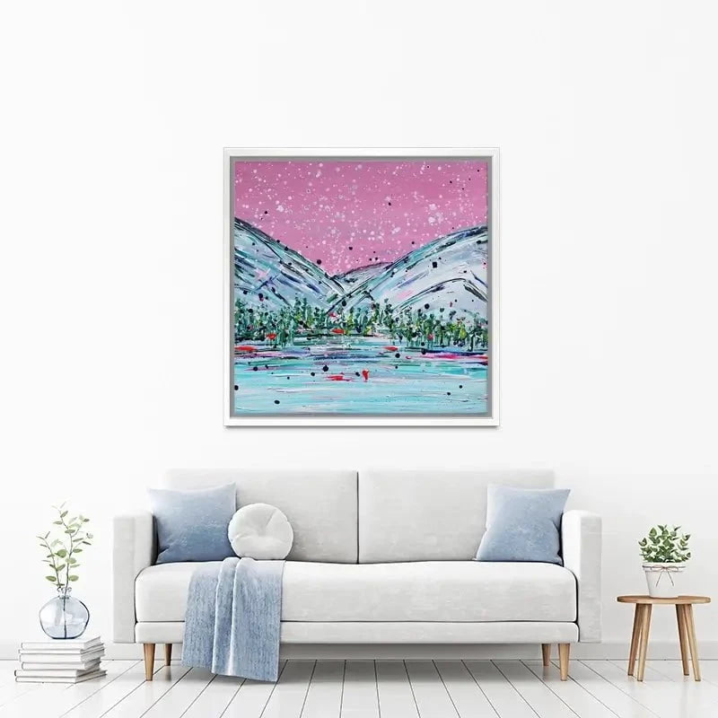 Winter Mountain Escape Canvas Print Winter Mountain Escape Canvas Print wall art product Charlotte Anna Reed