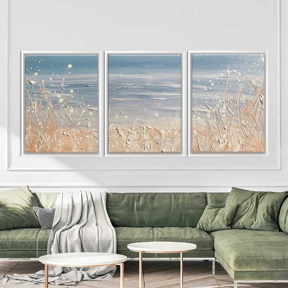 Winter Sea Trio Canvas Print Winter Sea Trio Canvas Print wall art product Charlotte Anna Reed