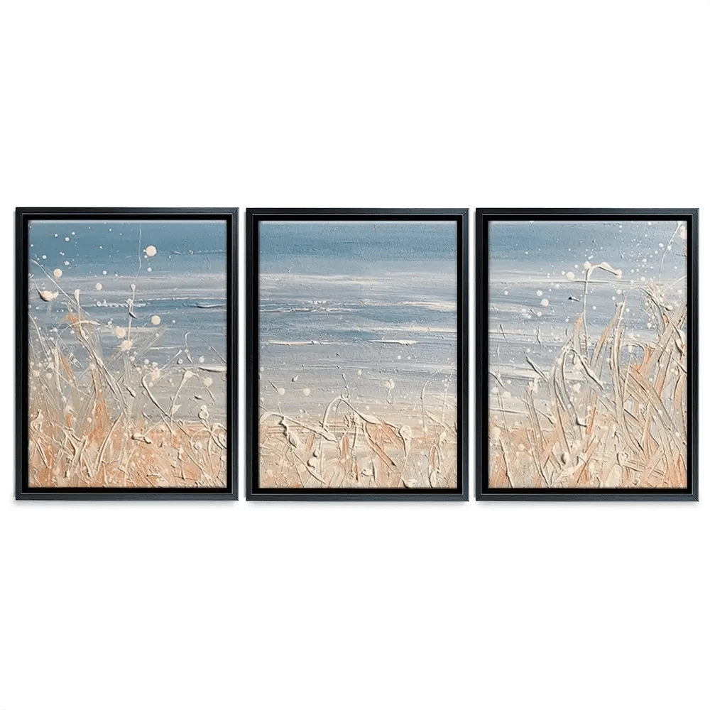 Winter Sea Trio Canvas Print Winter Sea Trio Canvas Print wall art product Charlotte Anna Reed
