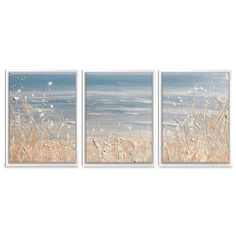 Winter Sea Trio Canvas Print Winter Sea Trio Canvas Print wall art product Charlotte Anna Reed