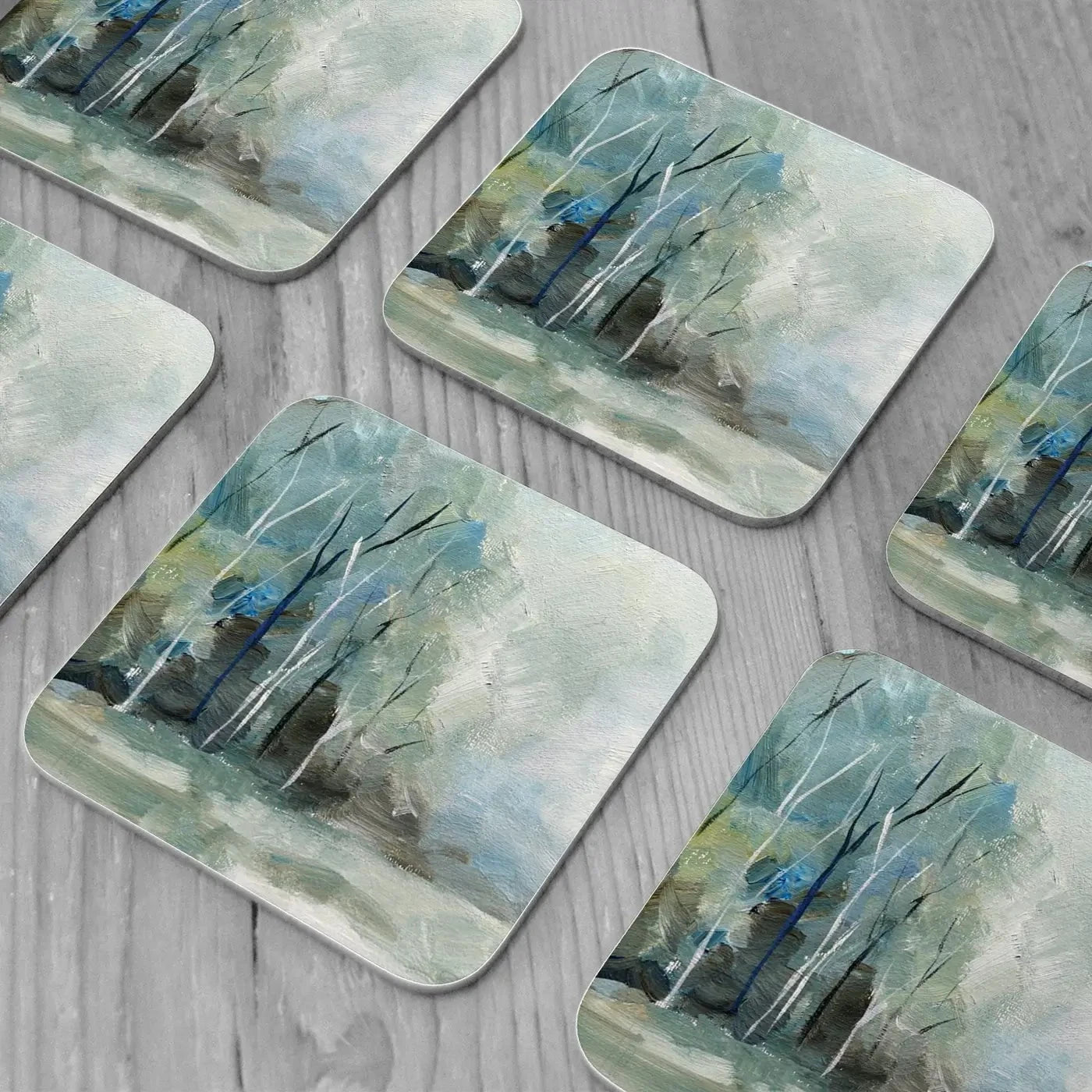 Winter Tones Coaster Set Rainbow Soul Tree Coaster Set | Rainbow Soul Tree Art Coasters wall art product Galarta / Shutterstock