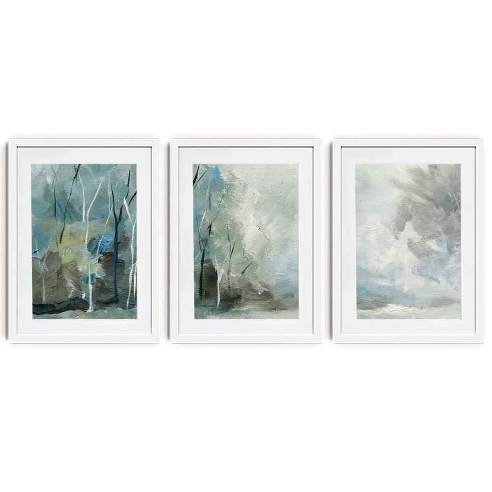 Winter Tones Framed Art Print Trio Winter Tones Framed Art Print Trio wall art product Galarta / Shutterstock