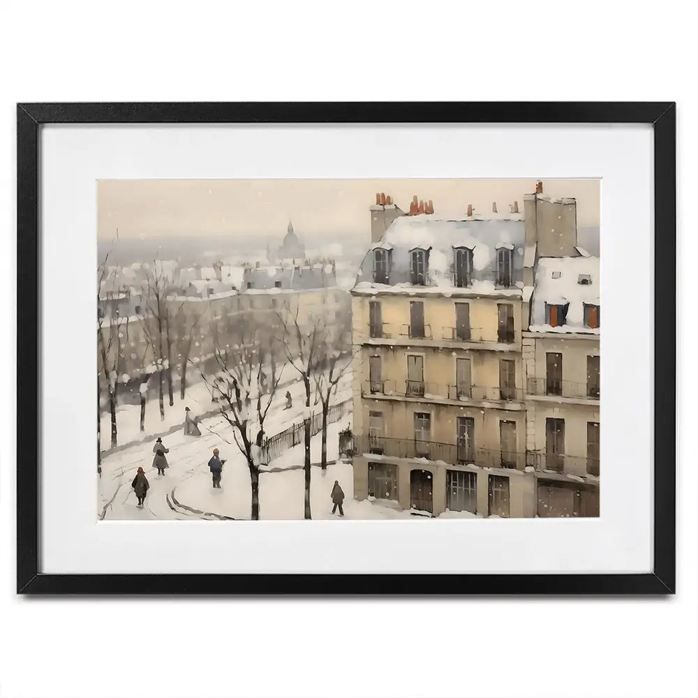 Winter Town Framed Art Print Winter Town Framed Art Print wall art product Arlington Prints - Independent