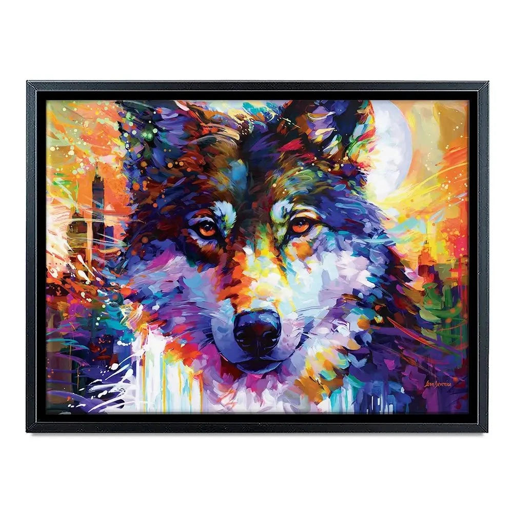 Wolfs Journey Leads To The City Canvas Print Wolfs Journey Leads To The City Canvas Print wall art product Leon Devenice