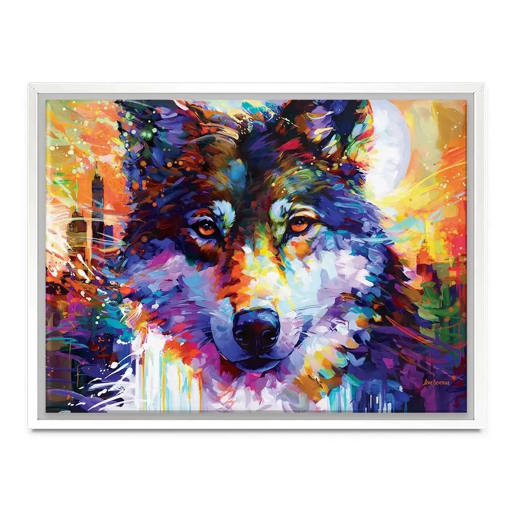 Wolfs Journey Leads To The City Canvas Print Wolfs Journey Leads To The City Canvas Print wall art product Leon Devenice