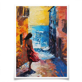 Woman Walking By The Sea Art Print Woman Walking By The Sea Art Print wall art product Elena Avanesova