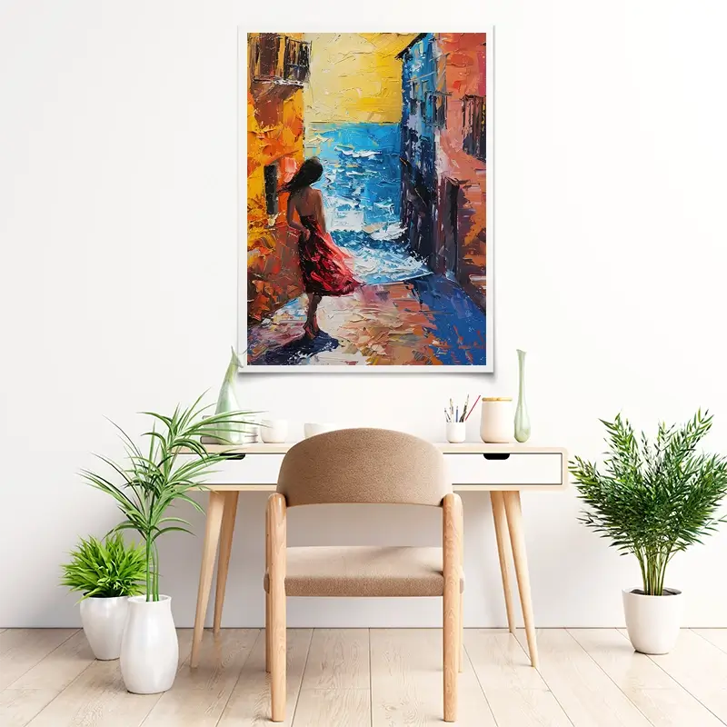 Woman Walking By The Sea Art Print Woman Walking By The Sea Art Print wall art product Elena Avanesova