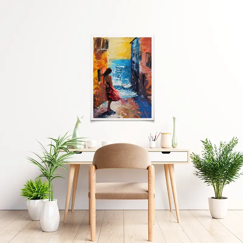 Woman Walking By The Sea Art Print Woman Walking By The Sea Art Print wall art product Elena Avanesova