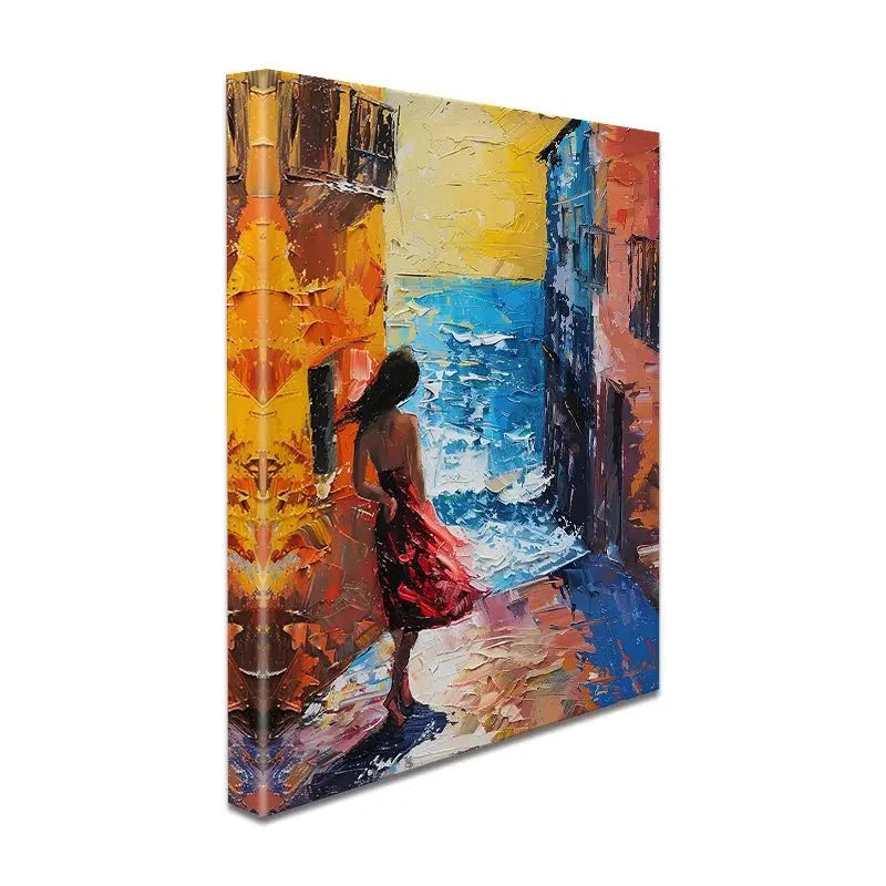 Woman Walking By The Sea Canvas Print Woman Walking By The Sea Canvas Print wall art product Elena Avanesova