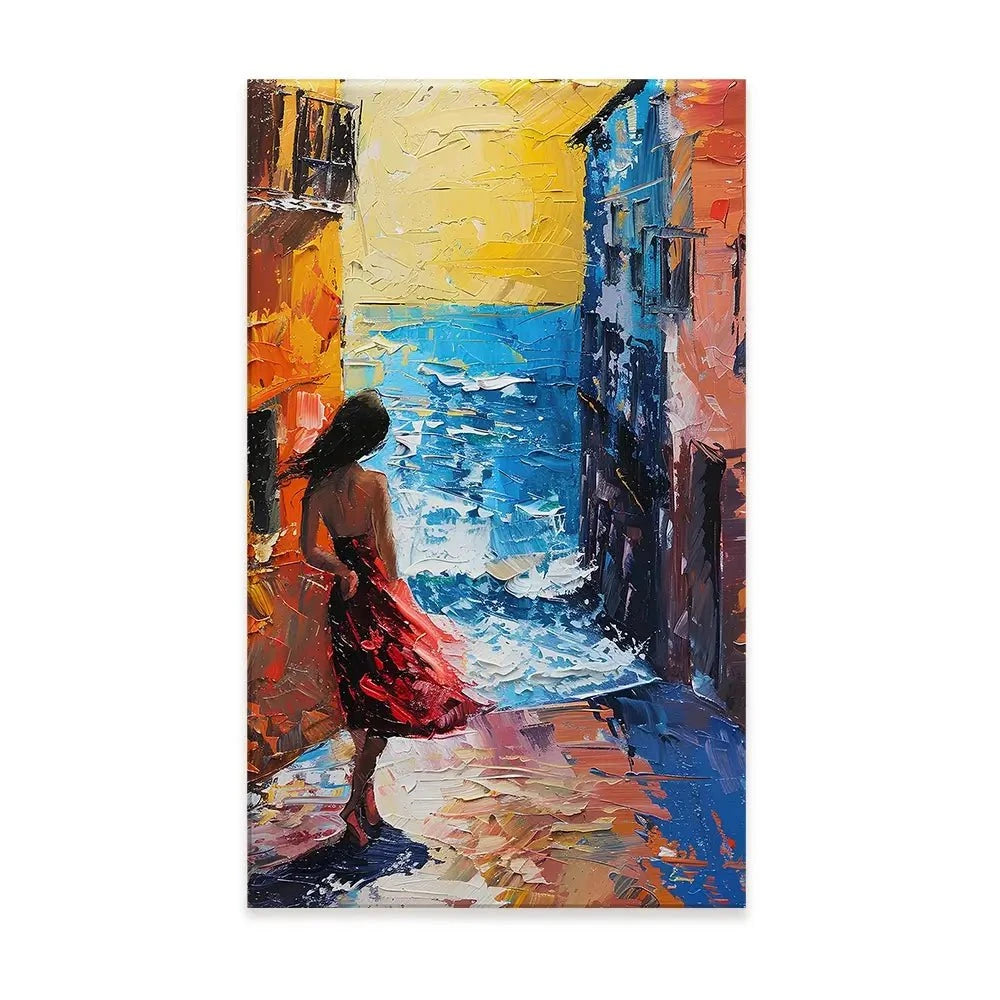 Woman Walking By The Sea Canvas Print Woman Walking By The Sea Canvas Print wall art product Elena Avanesova