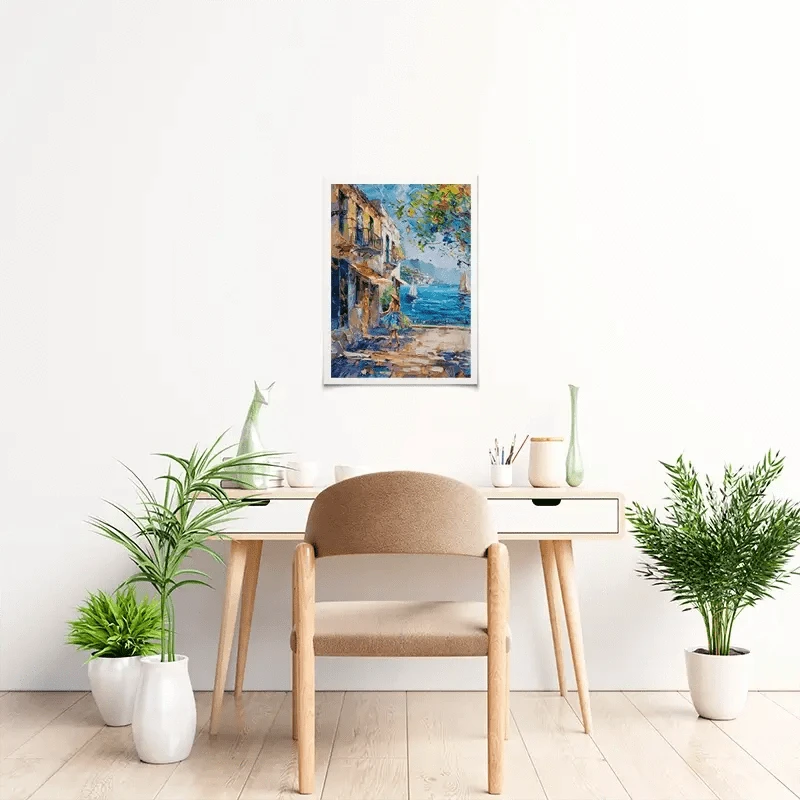 Woman Walking Down The Street Art Print Woman Walking Down The Street Art Print wall art product Elena Avanesova
