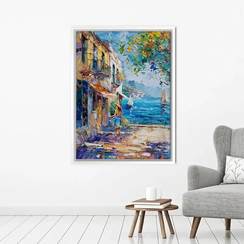 Woman Walking Down The Street Canvas Print Woman Walking Down The Street Canvas Print wall art product Elena Avanesova