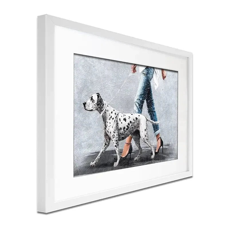 Woman With Dalmation Framed Art Print Woman With Dalmation Framed Art Print wall art product Svetlana Aleynikova