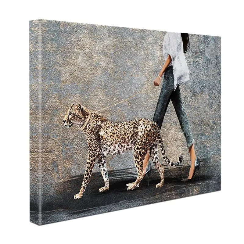 Woman With Leopard Canvas Print Woman With Leopard Canvas Print wall art product Svetlana Aleynikova