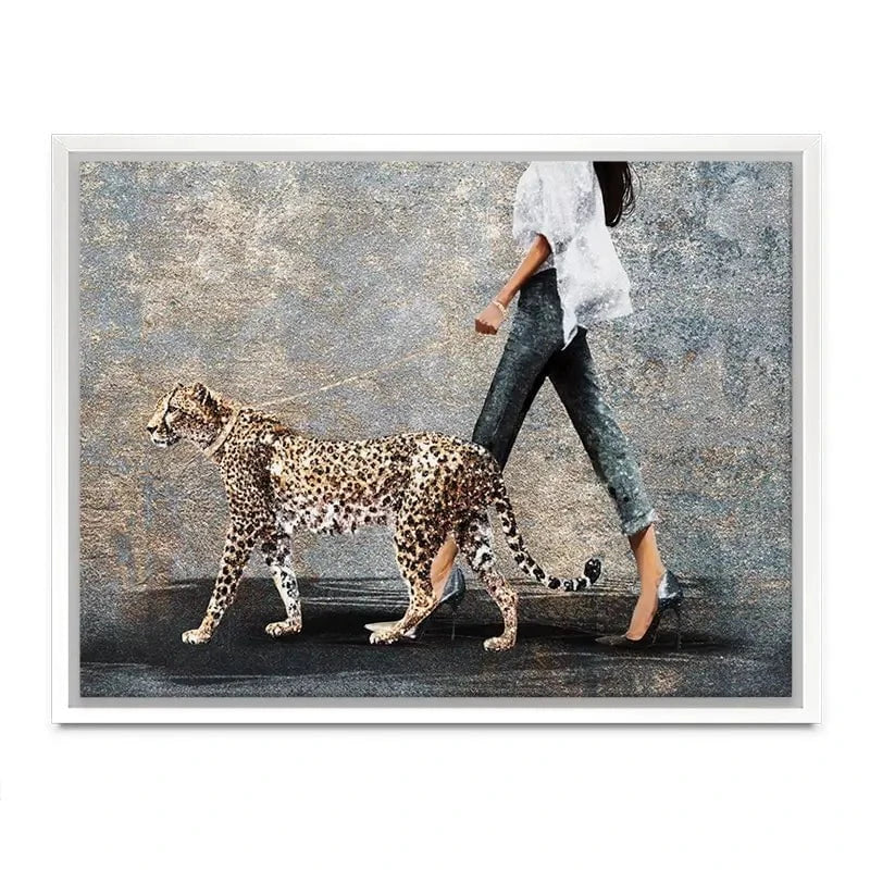Woman With Leopard Canvas Print Woman With Leopard Canvas Print wall art product Svetlana Aleynikova
