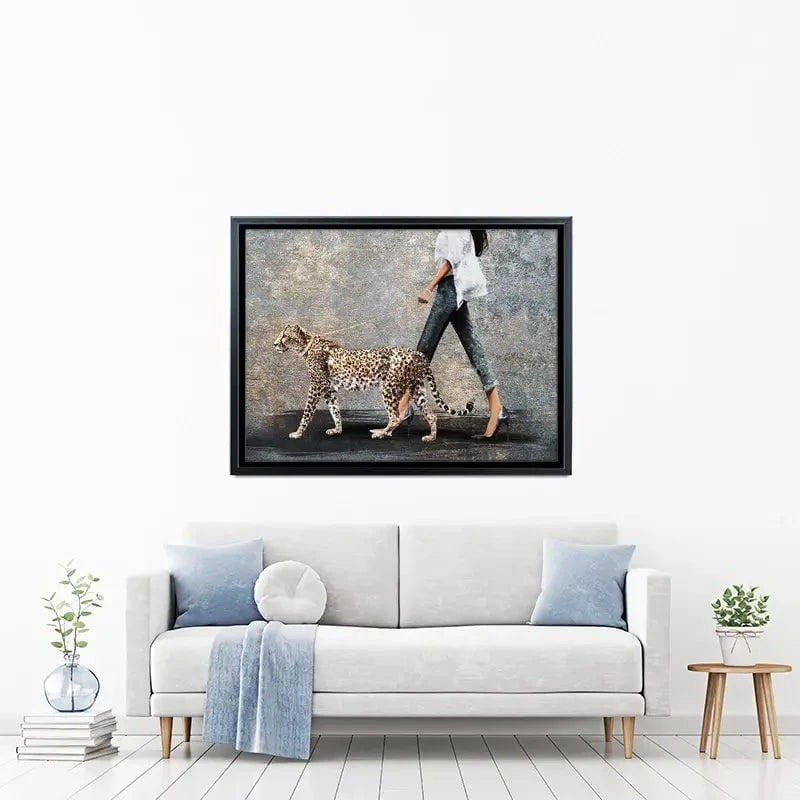 Woman With Leopard Canvas Print Woman With Leopard Canvas Print wall art product Svetlana Aleynikova