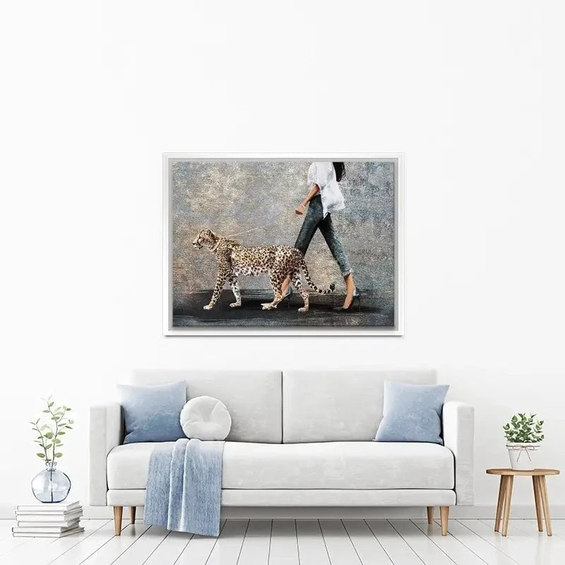 Woman With Leopard Canvas Print Woman With Leopard Canvas Print wall art product Svetlana Aleynikova