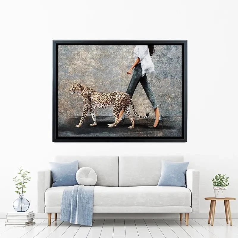Woman With Leopard Canvas Print Woman With Leopard Canvas Print wall art product Svetlana Aleynikova