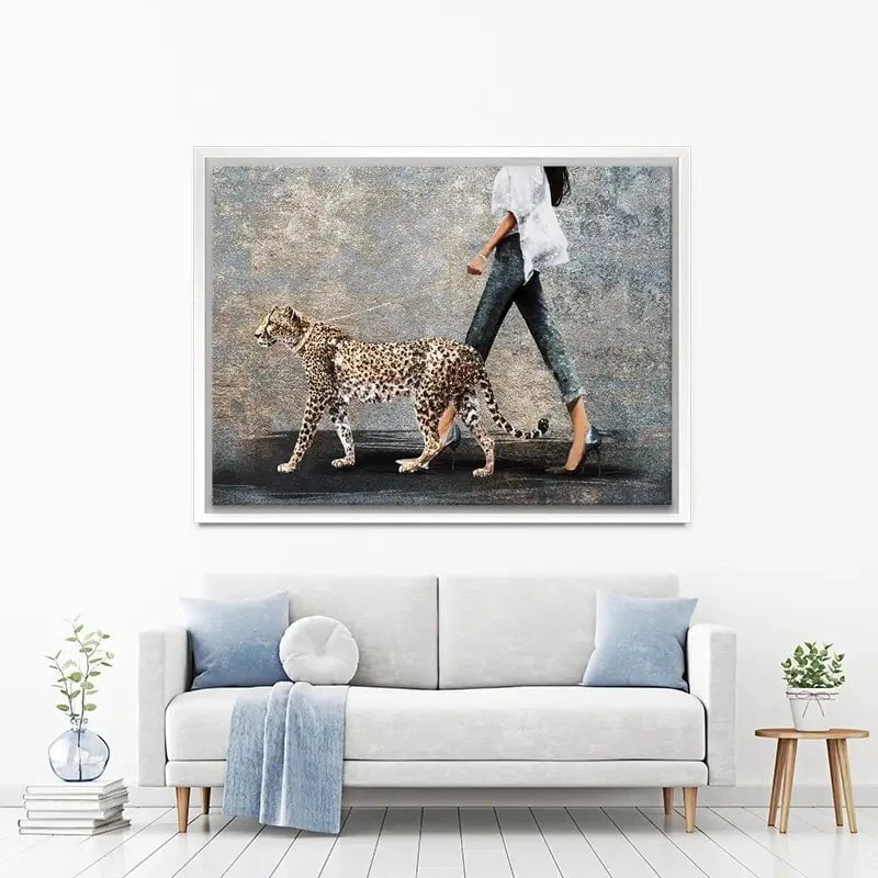 Woman With Leopard Canvas Print Woman With Leopard Canvas Print wall art product Svetlana Aleynikova