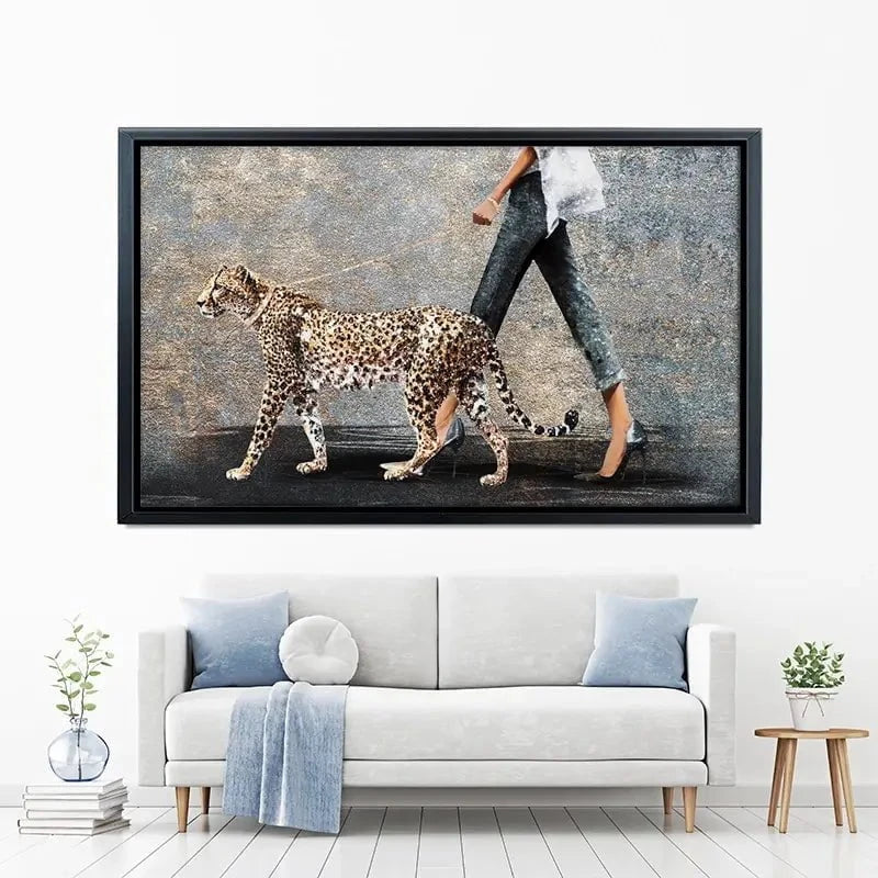 Woman With Leopard Canvas Print Woman With Leopard Canvas Print wall art product Svetlana Aleynikova