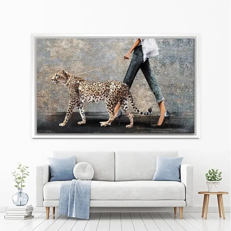 Woman With Leopard Canvas Print Woman With Leopard Canvas Print wall art product Svetlana Aleynikova