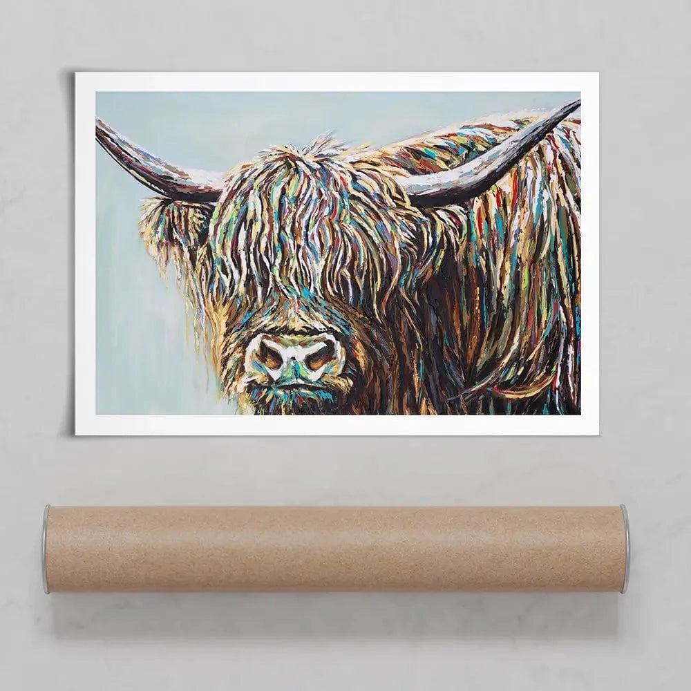 Woolly Highland Art Print Woolly Highland Art Print wall art product Carolee Vitaletti