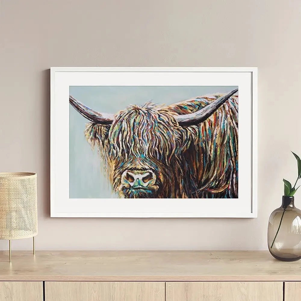 Woolly Highland Framed Art Print Woolly Highland Framed Art Print wall art product Carolee Vitaletti