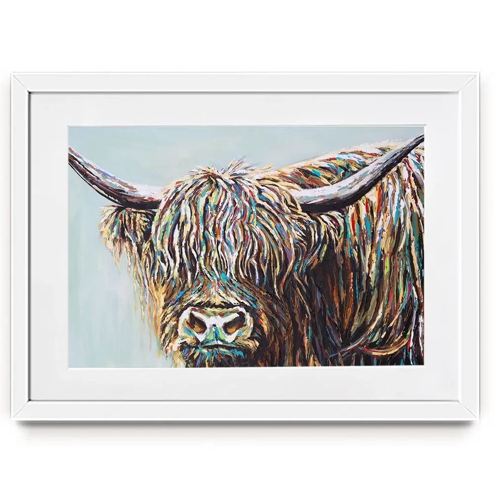 Woolly Highland Framed Art Print Woolly Highland Framed Art Print wall art product Carolee Vitaletti