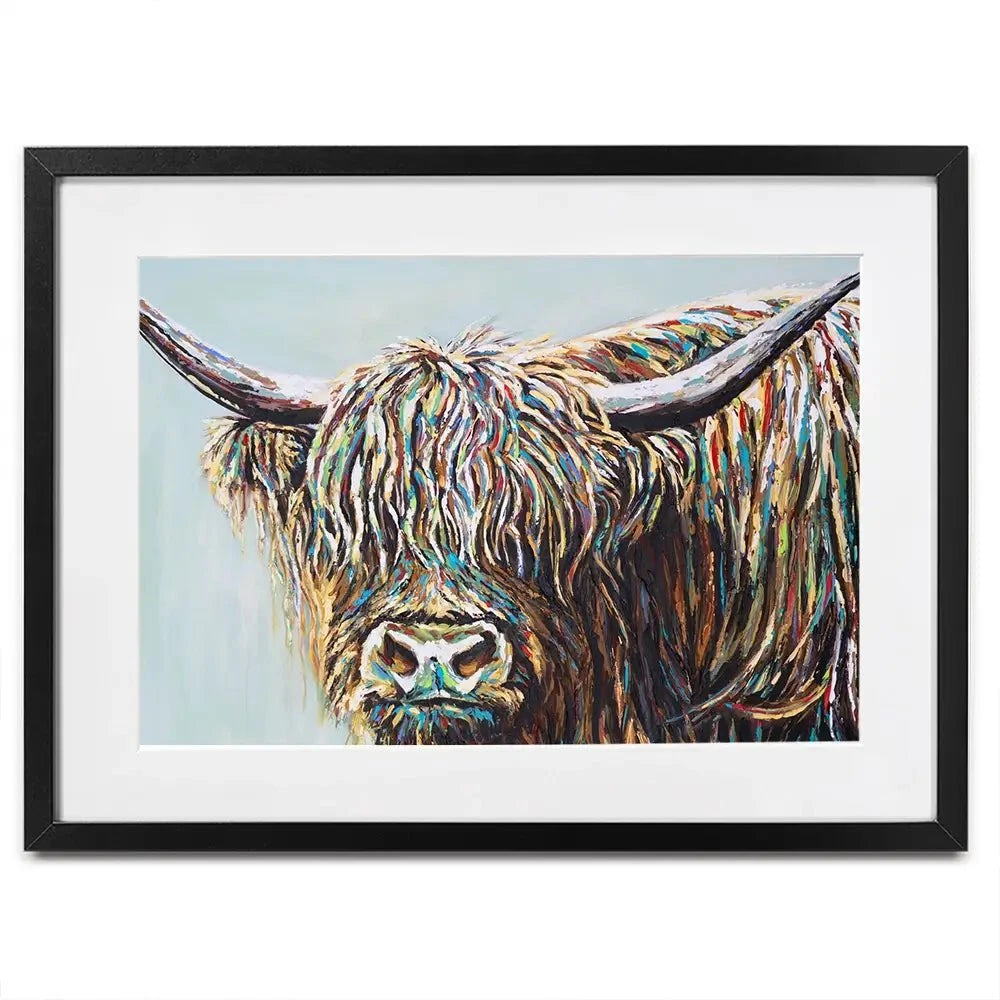Woolly Highland Framed Art Print Woolly Highland Framed Art Print wall art product Carolee Vitaletti