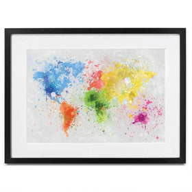 World Map Paint Splash Framed Art Print World Map Paint Splash Framed Art Print wall art product Lightman4289 / Shutterstock
