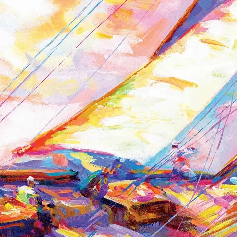 Yacht Sailing In A Race Canvas Print Yacht Sailing In A Race Canvas Print wall art product Leon Devenice