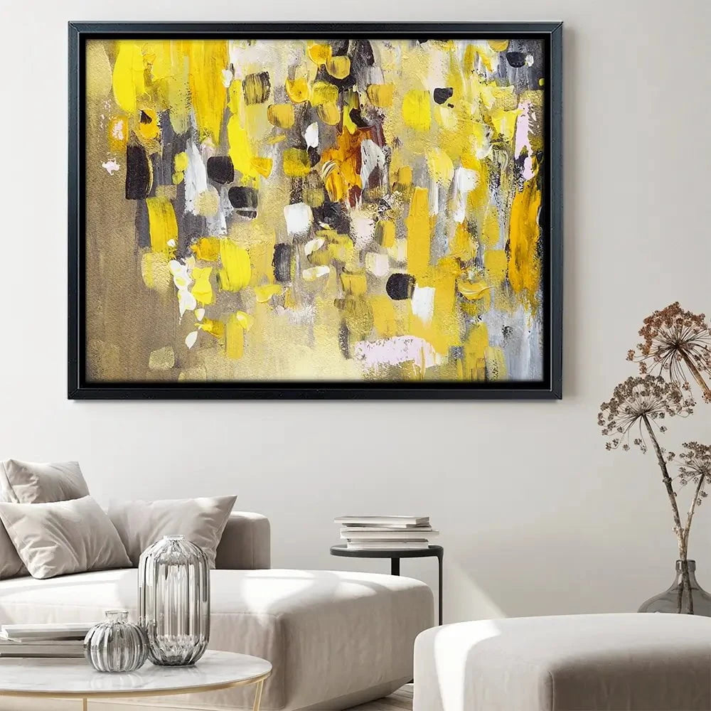Yellow Abstract Canvas Print Yellow Abstract Canvas Print wall art product Anna Selina / Shutterstock