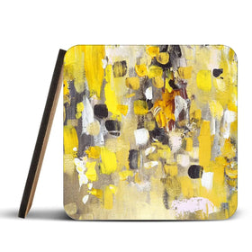 Yellow Abstract Coaster Set Yellow Abstract Coaster Set wall art product Anna Selina / Shutterstock