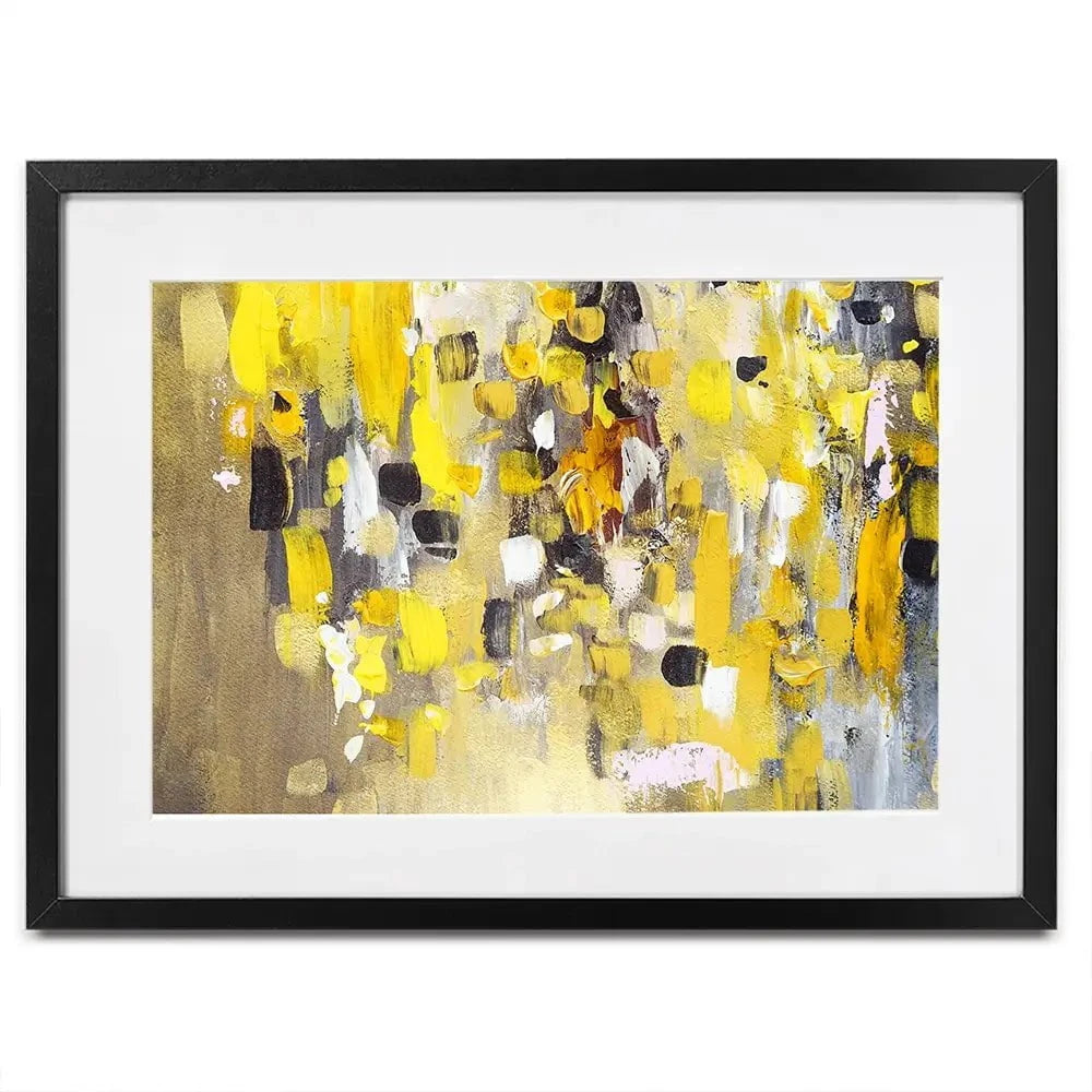 Yellow Abstract Framed Art Print Yellow Abstract Framed Art Print wall art product Anna Selina / Shutterstock