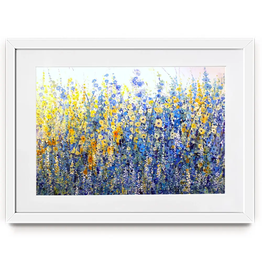 Yellow Blue Bloom Framed Art Print Yellow Blue Bloom Framed Art Print wall art product Tim O'Toole
