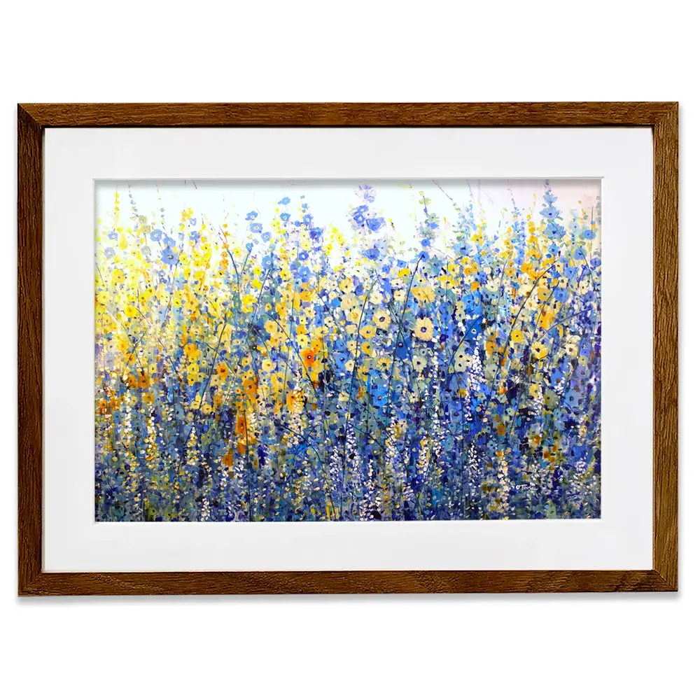 Yellow Blue Bloom Framed Art Print Yellow Blue Bloom Framed Art Print wall art product Tim O'Toole