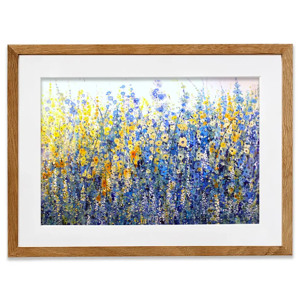 Yellow Blue Bloom Framed Art Print Yellow Blue Bloom Framed Art Print wall art product Tim O'Toole