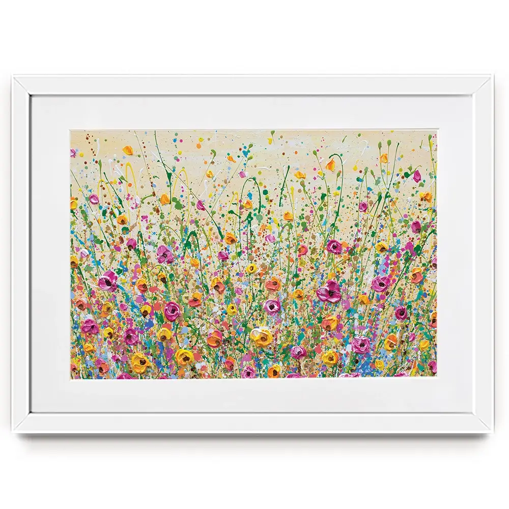Yellow Meadow Framed Art Print Yellow Meadow Framed Art Print | Yellow Meadow Framed Prints wall art product Olga Tkachyk