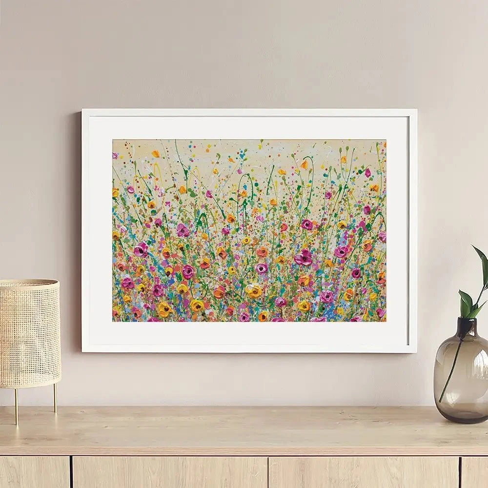 Yellow Meadow Framed Art Print Yellow Meadow Framed Art Print | Yellow Meadow Framed Prints wall art product Olga Tkachyk