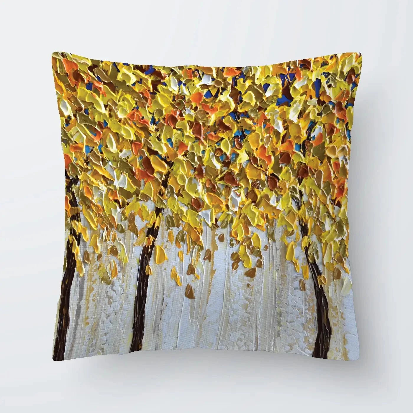 Yellow Trees Cushion Yellow Trees Cushion wall art product Olga Tkachyk