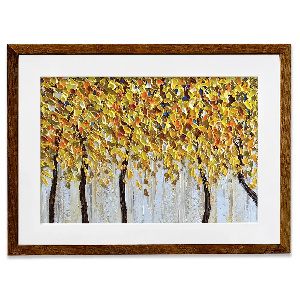 Yellow Trees Framed Art Print Yellow Trees Framed Art Print wall art product Olga Tkachyk