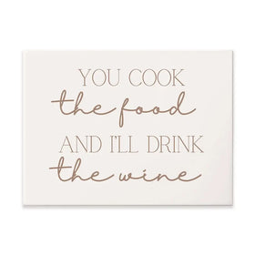 You Cook I'll Drink Canvas Print You Cook I'll Drink Canvas Print wall art product Art Print Shop