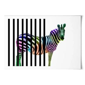 Zebra Behind Bars Art Print Zebra Behind Bars Art Print wall art product Eavaz / Shutterstock