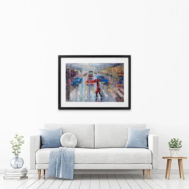 Zebra Crossing Framed Art Print Zebra Crossing Framed Art Print wall art product Boyan Dimitrov / Shutterstock