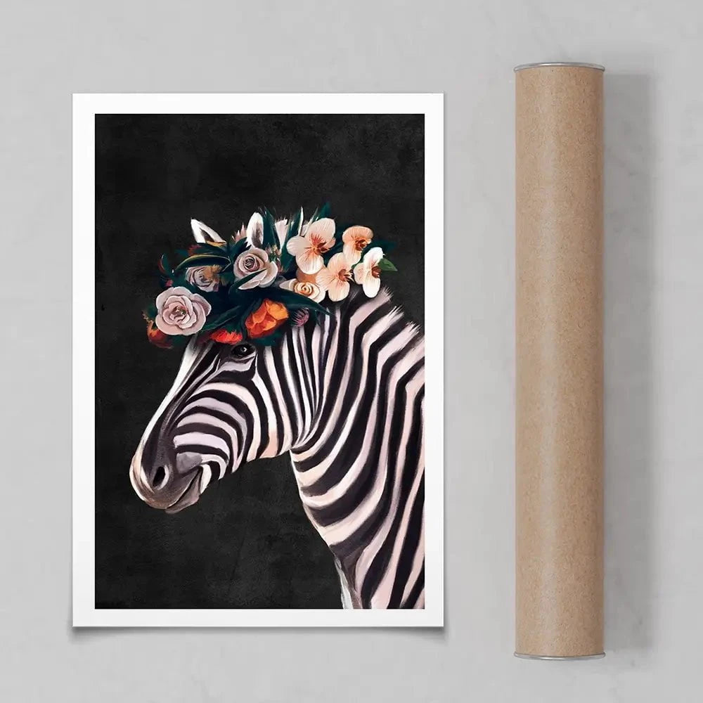 Zebra Crown Art Print Zebra Crown Art Print wall art product Svetlana Aleynikova