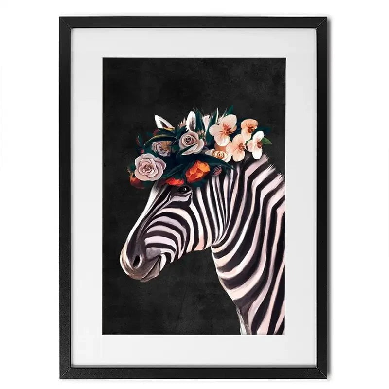 Zebra Crown Framed Art Print Zebra Crown Framed Art Print wall art product Svetlana Aleynikova