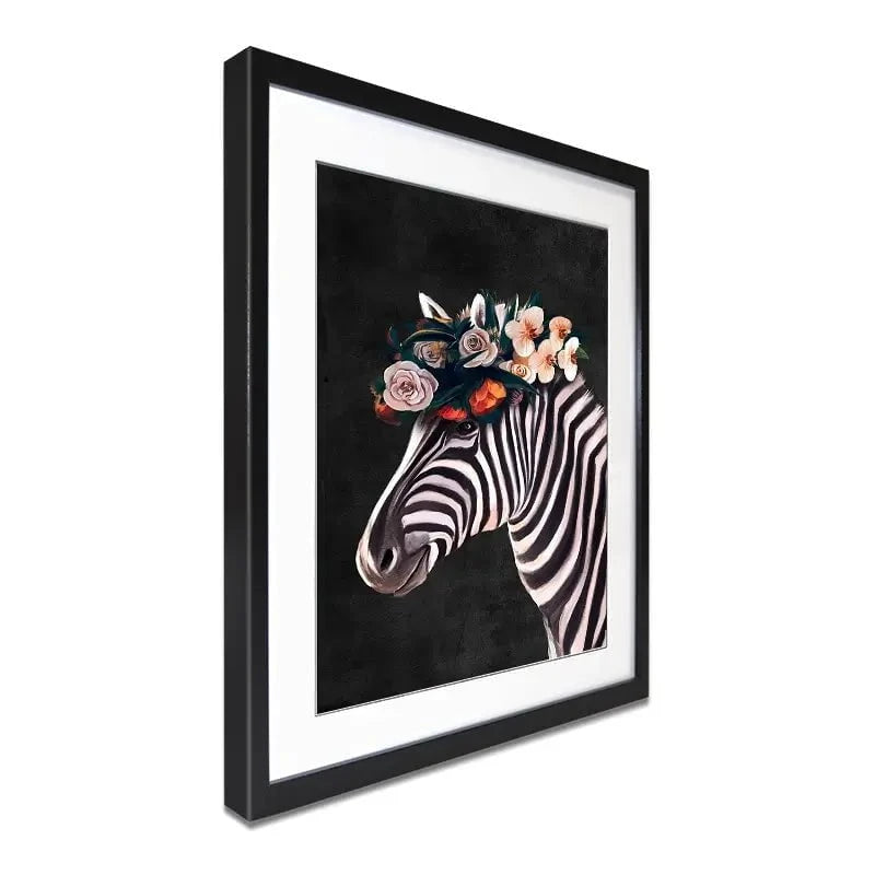 Zebra Crown Framed Art Print Zebra Crown Framed Art Print wall art product Svetlana Aleynikova
