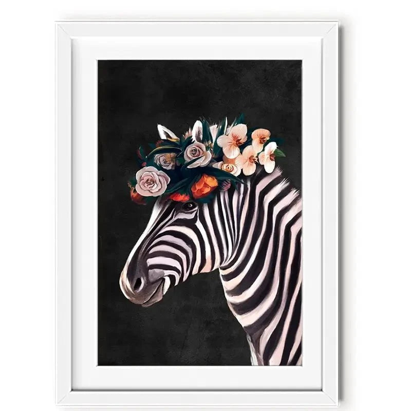 Zebra Crown Framed Art Print Zebra Crown Framed Art Print wall art product Svetlana Aleynikova