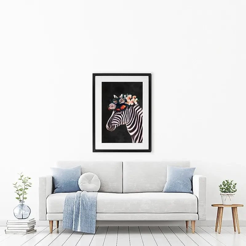Zebra Crown Framed Art Print Zebra Crown Framed Art Print wall art product Svetlana Aleynikova