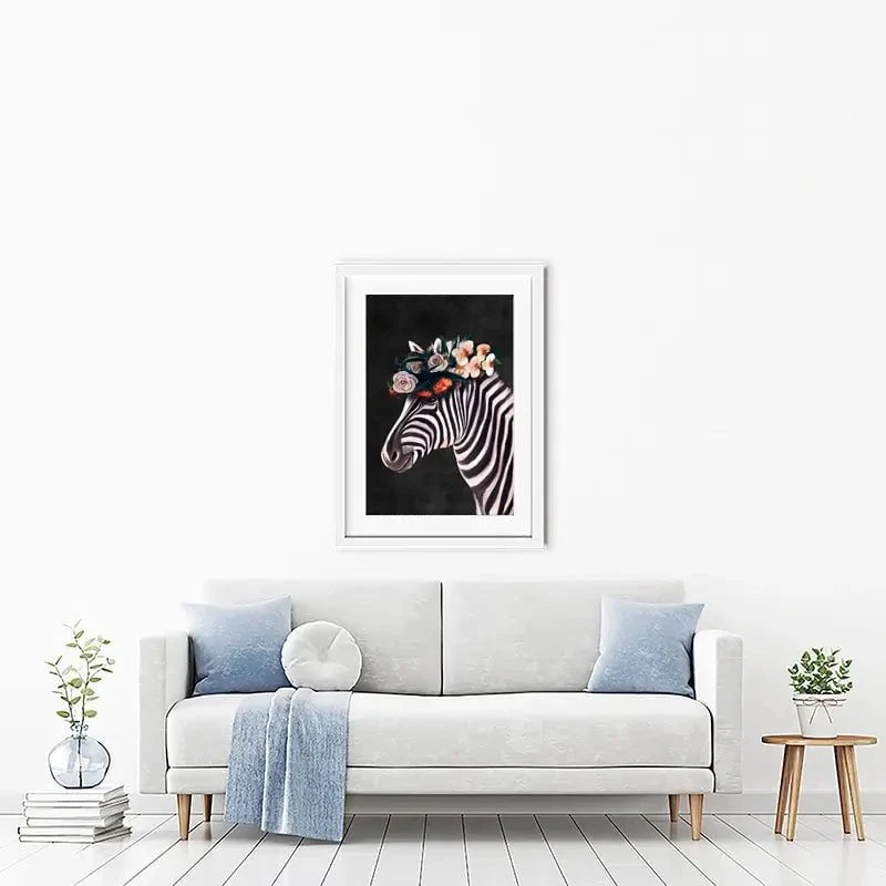 Zebra Crown Framed Art Print Zebra Crown Framed Art Print wall art product Svetlana Aleynikova